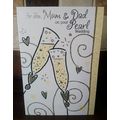 Pearl Anniversary Cards - Mum & Dad - Glitter C...