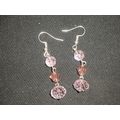 Exquisite design pink crystal glass long sparkl...