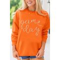 Orange Rhinestone game day Pattern Drop Shoulde...