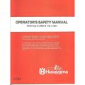 Operator's Safety Manual Husqvarna Chain Saws 1...