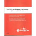 Operator's Safety Manual Husqvarna Chain Saws 1...