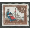 BERLIN -1967 10pf+5 'HUMANITARIAN RELEIF FUNDS'...