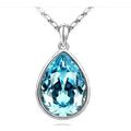 Stunning Silver Aquamarine Turquoise Blue CZ Pe...