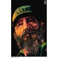 Political Cuban POSTER.Fidel Castro portrait.Co...