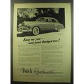 1949 Buick Roadmaster Car Ad - Easy on you - an...