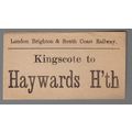 LONDON BRIGHTON & SOUTH COAST RAILWAY LUGGAGE L...