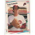 1988 Fleer Todd Frohwirth Rookie baseball card ...