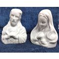 Joseph And Blessed Virgin Mary Glazed White WBI...