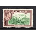Jamaica - 1938-52 - 1/- Green & Purple-Brown (s...