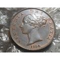 1854 Victoria half-penny.