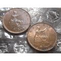 2 x 1930 George V farthing.