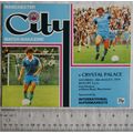 1979 programme Manchester City v. Crystal Palace