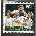 AUS 2007 50c 'AUSTRALIA WINS THE ASHES' FINE US...