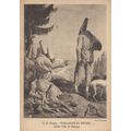 Italian Clowns Italy Antique Painting Postcard