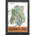 ZAMBIA 1982 MINERALS AMAZONITE 28n USED GEOLOGY