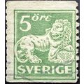 STAMP SWEDEN SG96 1920 5ore Standing Lion Used