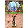 Vintage Heavy Brass Eagle American Flag Motorcy...