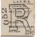 L.N.W.R. Edmondson Ticket - Gatley to Mancheste...