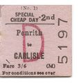 B.T.C. Edmondson Ticket - Penrith to Carlisle