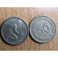 1949j 50 Pfennig Germany Coin