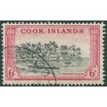 Cook Islands 1949 6d black & carmine SG155 used
