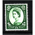 GREAT BRITAIN 1952 SG530 QEII TUDOR 1s 3d GREEN...