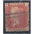 1858 SG43 1d Rd Plate 120 Good/Fine Used Check ...