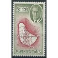 Barbados 1950 SG281 $1.20c Carmine & Olive-Gree...