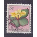 BELGIUM BELGIAN CONGO 1952 FLOWERS 3F VALUE USE...