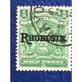 British South Africa Rhodesia KEVII 1909 ½d Gre...