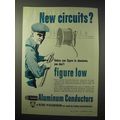 1950 Alcoa Aluminum Conductors Ad - New Circuits?