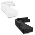 Black White Leather* L-Sectional Reception Offi...