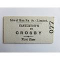 Isle of Man Railway Castletown-Crosby Ticket #319