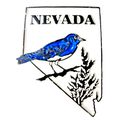 Nevada Bluebird State Outline United States Magnet