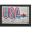 USA 1968 USA AND JET AIRCRAFT 20c RED BLUE & BL...