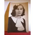A YOUNG LADY antique portrait photograph postca...