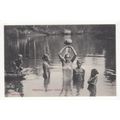 Sinhalese Women Bathing Ceylon Animated Postcard