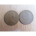 Fiji 1969 2 Cents Coin