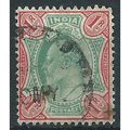 India 1911 SG137 1 Rupee Grey & Scarlet Fine Us...
