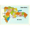 DOMINICAN REPUBLIC Map Postcard (Maxy's Photo 311)