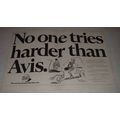 1977 Avis Rent-a-Car Ad - No One Tries Harder