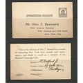 USA 1909 Postal Card Supporting Otto T Bannard ...