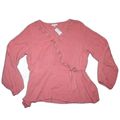 Womens Wrap Top Shirt Size XXL Maurices Pink New
