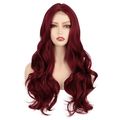 Wine red Curly Fashion Long real natural look W...