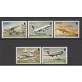 JERSEY SG409-413 1987 JERSEY AIRPORT 50th ANNIV...