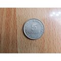 Greece 2000 5 Drachma Coin