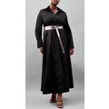 KAREN MILLEN Plus Size Cotton Maxi Woven Shirt ...