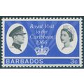 Barbados 1966 3c black & ultramarine Royal Visi...