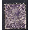GB 1912 - 24 KGV 3d Violet used stamp WMK 100. ...