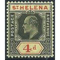 St Helena 1908 SG66 4d Black & Red/Yellow Mount...